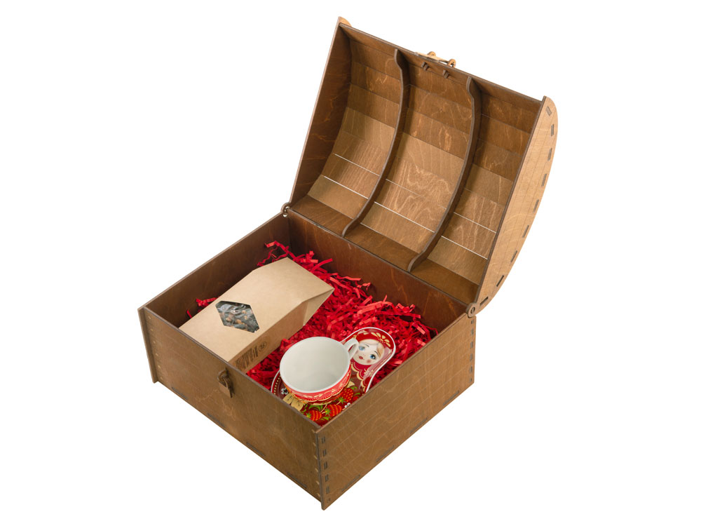 Подарочный набор: чайная пара, чай Глинтвейн (красный, коричневый)