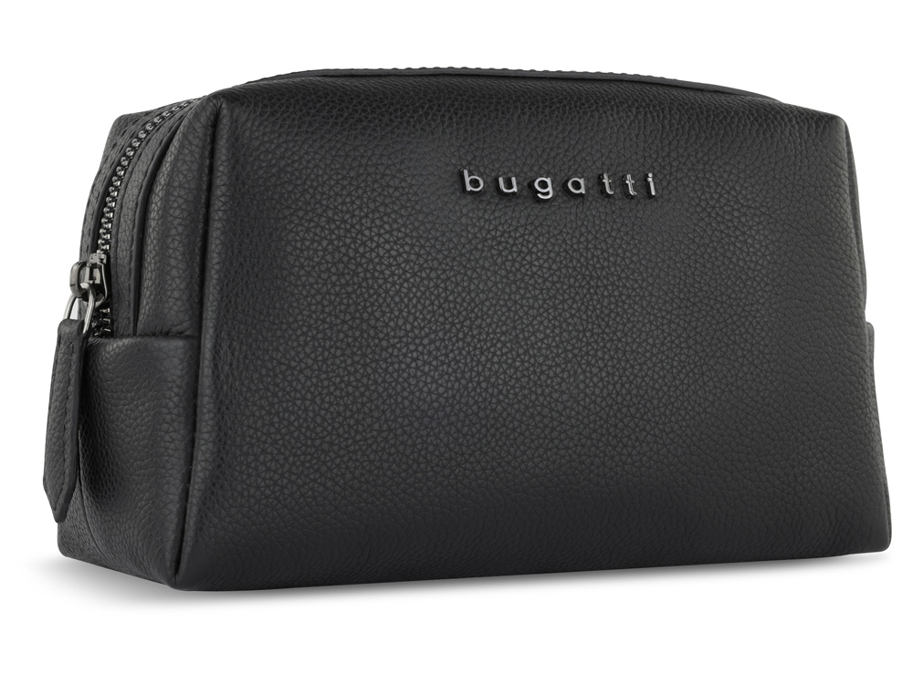 Косметичка BUGATTI Bella, бежевая, воловья кожа/полиэстер, 19х8,5х11 см